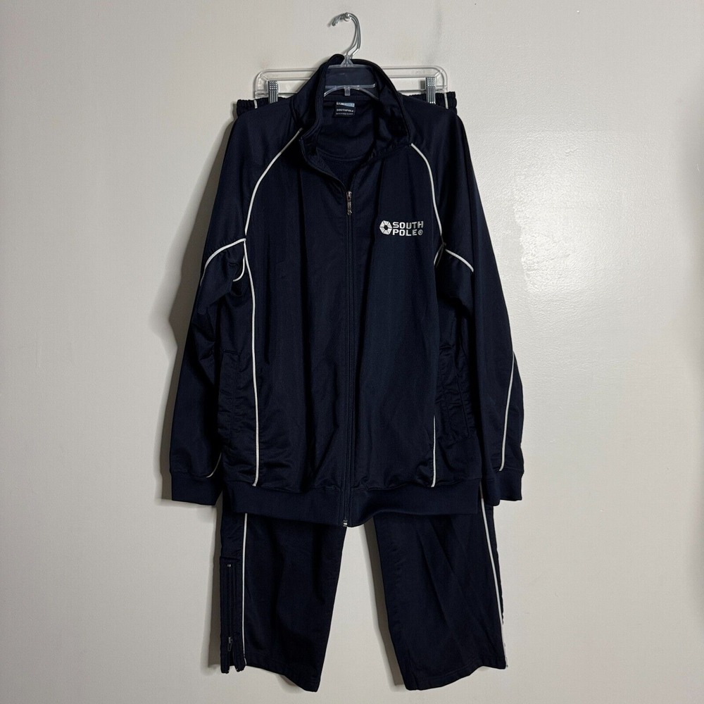 Southpole Jump Track Suit Men's Large Navy Blue 90s y2k Hip Hop